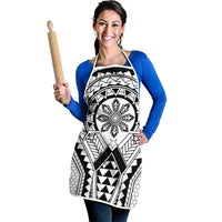 Philippines Batok Tribal Inspired Tattoo White Apron LT05 - Polynesian Pride