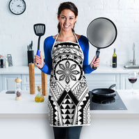 Philippines Batok Tribal Inspired Tattoo White Apron LT05 - Polynesian Pride