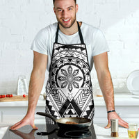 Philippines Batok Tribal Inspired Tattoo White Apron LT05 - Polynesian Pride
