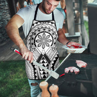 Philippines Batok Tribal Inspired Tattoo White Apron LT05 - Polynesian Pride