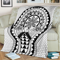 Philippines Batok Tribal Inspired Tattoo White Blanket LT05 - Polynesian Pride
