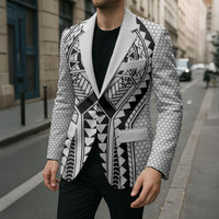 Philippines Batok Tribal Inspired Tattoo White Blazer LT05 - Polynesian Pride