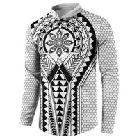 Philippines Batok Tribal Inspired Tattoo White Button Sweatshirt LT05 - Polynesian Pride