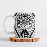Philippines Batok Tribal Inspired Tattoo White Ceramic Mug LT05 White - Polynesian Pride