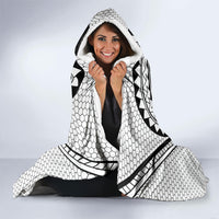 Philippines Batok Tribal Inspired Tattoo White Hooded Blanket LT05 - Polynesian Pride