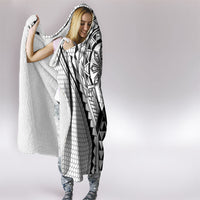Philippines Batok Tribal Inspired Tattoo White Hooded Blanket LT05 - Polynesian Pride