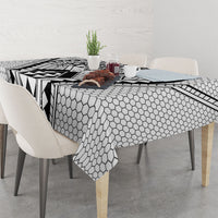 Philippines Batok Tribal Inspired Tattoo White Tablecloth LT05 - Polynesian Pride