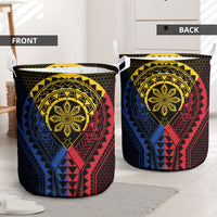 Philippines Batok Tribal Inspired Tattoo Laundry Basket LT05 - Polynesian Pride