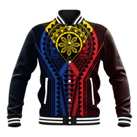 Philippines Batok Tribal Inspired Tattoo Baseball Jacket LT05 Unisex Multicolor - Polynesian Pride
