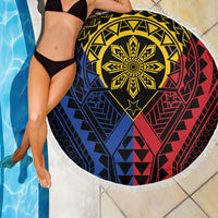 Philippines Batok Tribal Inspired Tattoo Beach Blanket LT05 - Polynesian Pride