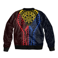 Philippines Batok Tribal Inspired Tattoo Bomber Jacket LT05 - Polynesian Pride