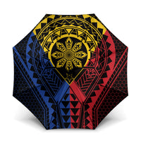 Philippines Batok Tribal Inspired Tattoo Umbrella LT05 One Size Folded 11.42 inch Opened Diameter 37.4 inch Multicolor - Polynesian Pride