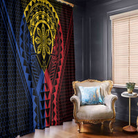 Philippines Batok Tribal Inspired Tattoo Window Curtain LT05 - Polynesian Pride