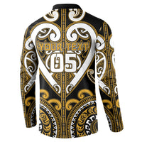Custom Aotearoa Ngai Te Rangi Button Sweatshirt Maori Tribal Pattern LT05 - Polynesian Pride
