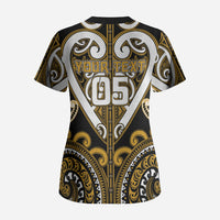 Custom Aotearoa Ngai Te Rangi Scrub Top Maori Tribal Pattern LT05 - Polynesian Pride