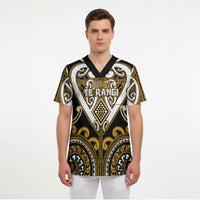 Custom Aotearoa Ngai Te Rangi Scrub Top Maori Tribal Pattern LT05 - Polynesian Pride