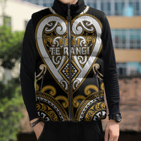 Custom Aotearoa Ngai Te Rangi Sleeveless Puffer Jacket Maori Tribal Pattern LT05 - Polynesian Pride