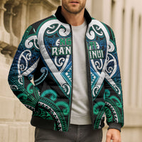 Custom Aotearoa Ngati Ranginui Bomber Puffer Jacket Maori Tribal Pattern LT05 - Polynesian Pride
