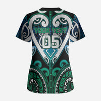 Custom Aotearoa Ngati Ranginui Scrub Top Maori Tribal Pattern LT05 - Polynesian Pride