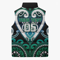 Custom Aotearoa Ngati Ranginui Sleeveless Puffer Jacket Maori Tribal Pattern LT05 - Polynesian Pride