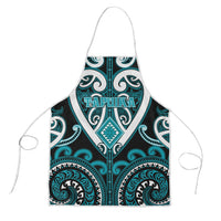 Aotearoa Tapuika Apron Maori Tribal Pattern LT05 Teal - Polynesian Pride