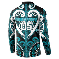 Custom Aotearoa Tapuika Button Sweatshirt Maori Tribal Pattern LT05 - Polynesian Pride