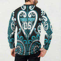 Custom Aotearoa Tapuika Button Sweatshirt Maori Tribal Pattern LT05 - Polynesian Pride