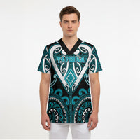 Custom Aotearoa Tapuika Scrub Top Maori Tribal Pattern LT05 - Polynesian Pride