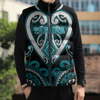Custom Aotearoa Tapuika Sleeveless Puffer Jacket Maori Tribal Pattern LT05 - Polynesian Pride