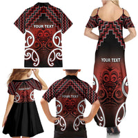 Personalised Aotearoa Mana Motuhake Family Matching Summer Maxi Dress and Hawaiian Shirt Poutama With Maori Pattern LT05 - Polynesian Pride
