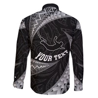 Personalised New Zealand Bungy Jumping Family Matching Off Shoulder Long Sleeve Dress and Hawaiian Shirt Maori Pattern LT05 - Polynesian Pride