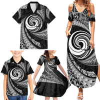 Personalised New Zealand Bungy Jumping Family Matching Summer Maxi Dress and Hawaiian Shirt Maori Pattern LT05 - Polynesian Pride