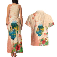 Hawaii Kauai Na Pali Coast Landscape Couples Matching Tank Maxi Dress and Hawaiian Shirt LT05 - Polynesian Pride