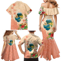 Hawaii Kauai Na Pali Coast Landscape Family Matching Mermaid Dress and Hawaiian Shirt LT05 - Polynesian Pride
