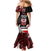 Aotearoa Toitu He Whakaputanga Family Matching Mermaid Dress and Hawaiian Shirt Toitu Te Tiriti O Waitangi LT05 - Polynesian Pride