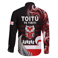 Aotearoa Toitu He Whakaputanga Family Matching Off Shoulder Maxi Dress and Hawaiian Shirt Toitu Te Tiriti O Waitangi LT05 - Polynesian Pride