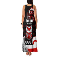 Aotearoa Toitu He Whakaputanga Family Matching Tank Maxi Dress and Hawaiian Shirt Toitu Te Tiriti O Waitangi LT05 - Polynesian Pride