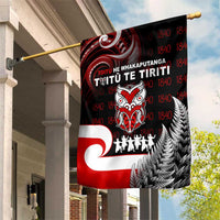 Aotearoa Toitu He Whakaputanga Garden Flag Toitu Te Tiriti O Waitangi LT05 House Flag Black - Polynesian Pride