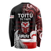 Aotearoa Toitu He Whakaputanga Long Sleeve Shirt Toitu Te Tiriti O Waitangi LT05 - Polynesian Pride