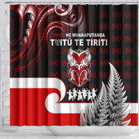 Aotearoa Toitu He Whakaputanga Shower Curtain Toitu Te Tiriti O Waitangi LT05 - Polynesian Pride
