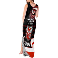 Aotearoa Toitu He Whakaputanga Tank Maxi Dress Toitu Te Tiriti O Waitangi LT05 - Polynesian Pride