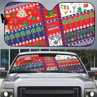 Wallis And Futuna Christmas Auto Sun Shade Festive Beach Vibes LT05 Red - Polynesian Pride