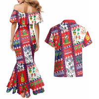 Wallis And Futuna Christmas Couples Matching Mermaid Dress and Hawaiian Shirt Festive Beach Vibes LT05 - Polynesian Pride