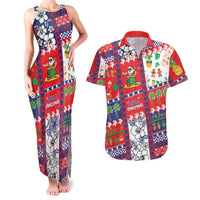 Wallis And Futuna Christmas Couples Matching Tank Maxi Dress and Hawaiian Shirt Festive Beach Vibes LT05 Red - Polynesian Pride