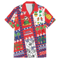 Wallis And Futuna Christmas Family Matching Summer Maxi Dress and Hawaiian Shirt Festive Beach Vibes LT05 Dad's Shirt - Short Sleeve Red - Polynesian Pride
