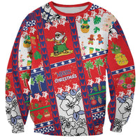 Wallis And Futuna Christmas Sweatshirt Festive Beach Vibes LT05 Unisex Red - Polynesian Pride