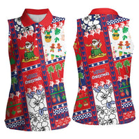 Wallis And Futuna Christmas Women Sleeveless Polo Shirt Festive Beach Vibes LT05 - Polynesian Pride