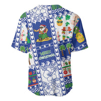 Northern Mariana Islands Christmas Baseball Jersey Festive Beach Vibes LT05 - Polynesian Pride