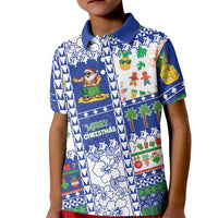 Northern Mariana Islands Christmas Kid Polo Shirt Festive Beach Vibes - Polynesian Pride