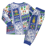 Northern Mariana Islands Christmas Pajama Set Festive Beach Vibes LT05 - Polynesian Pride